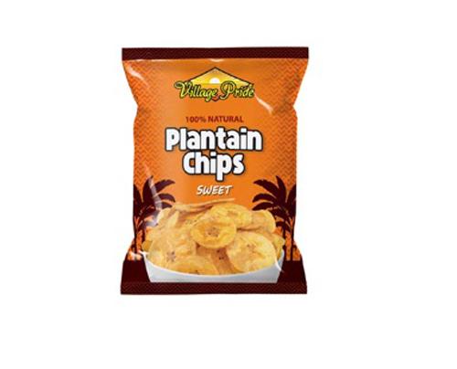 Village Pride Plantain Chips Sweet 75g Box of 24-Fd