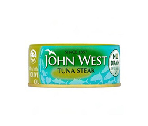 MASJohn West Tuna Steak in Sunflower Oil 160g-Fd