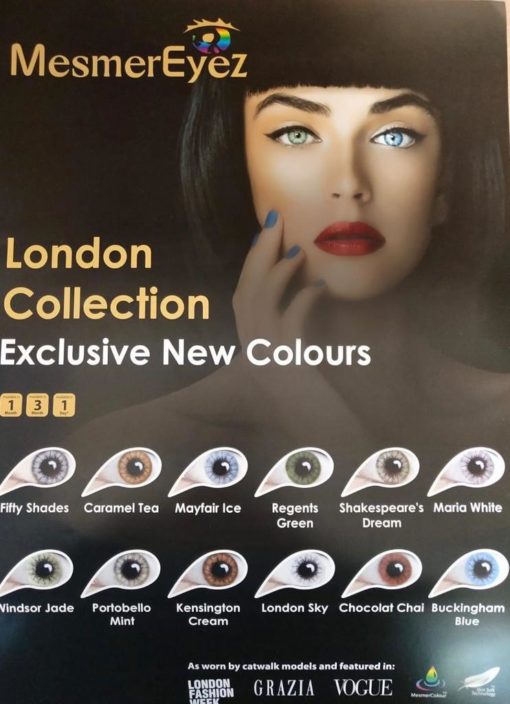 MASMesmereyez London Eyez Coloured Contact Lenses Starter Pack (60 pieces)-Food