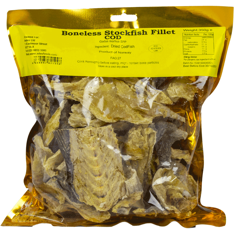 MASBoneless Stockfish Fillet Cod 350g-Fd
