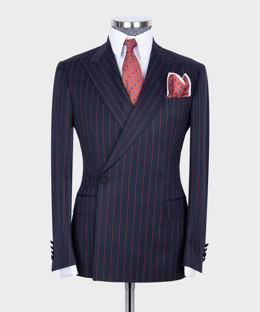 Men's Wear Clothing Outfit Dark Black Regular Fit One Button Fashion Suit Blazer