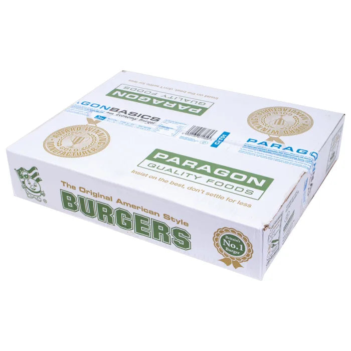 MASParagon Basics Economy Halal Beef Burger (4oz) 48 x 113g-Food Beef Burgers Asetena Pa 