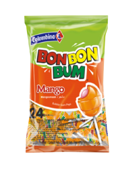 MASBon Bon Bum Mango Lollypops 24 Count Box of 15-Fd