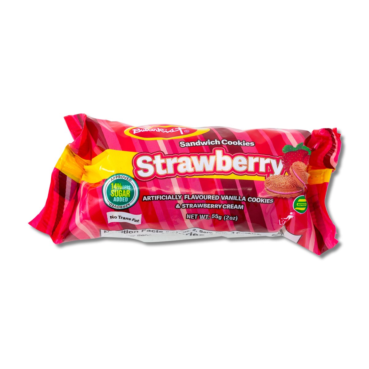 MASButterkist Sandwich Strawberry 55g Box of 36-Fd