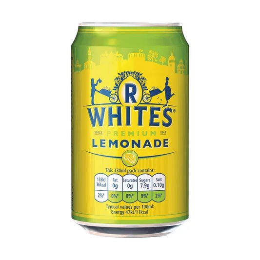 R Whites Lemonade Cans 24 x 330ml-Food