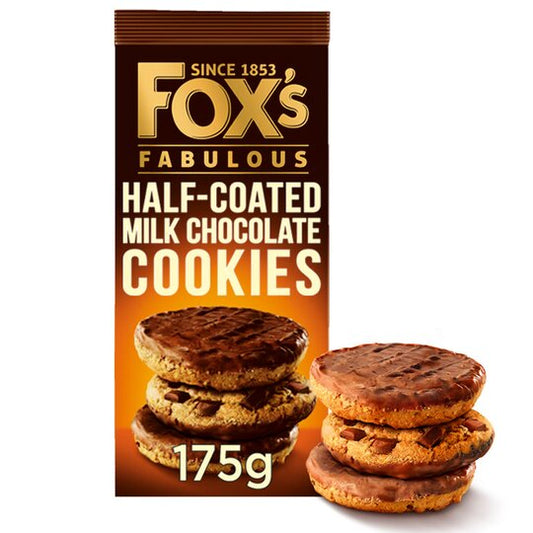 Fox's Fabulous Half-Coated Milk Chocolate Cookies 175g