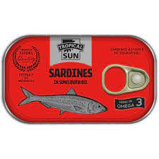Tropical Sun Sardines in Sunflower Oil 125g Box of 12