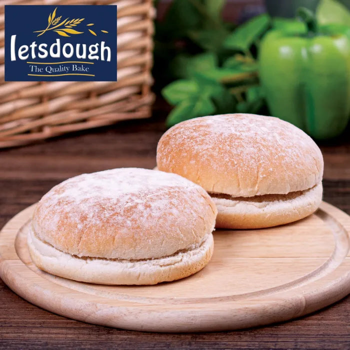 MASLetsdough 5" Sandwich Floured Baps 48 x 86g-Food