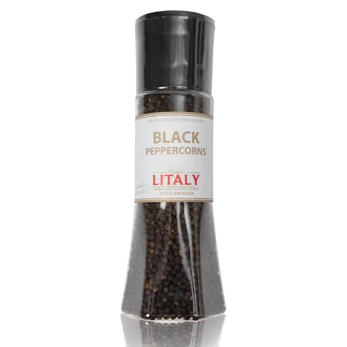 MASLitaly Black Pepper Corns with Grinder  1 x 210g-Food
