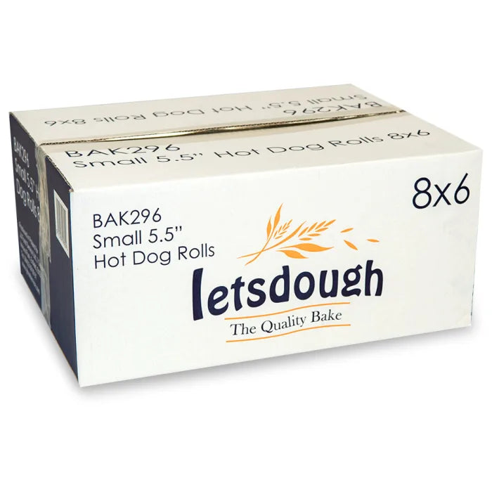 MASLetsdough Small 5.5" Hot Dog Rolls  8pc x 6-Food