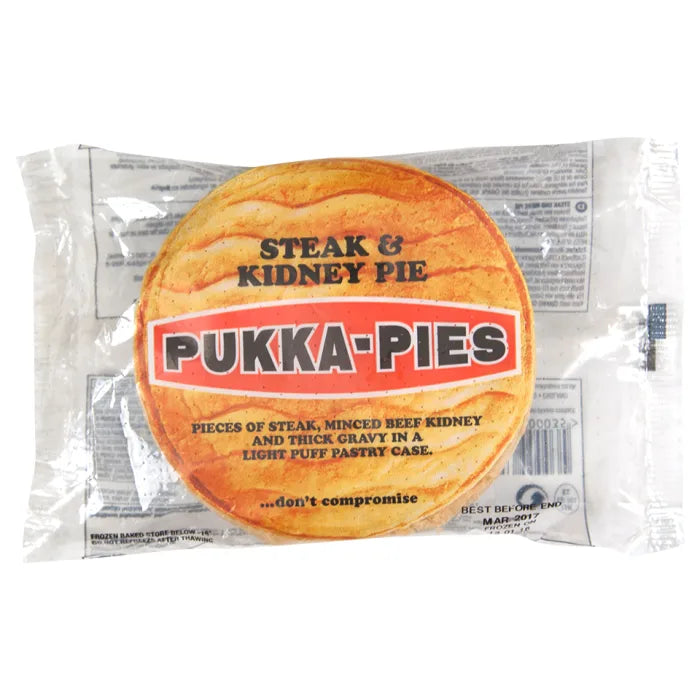 Pukka Wrapped Cooked Steak & Kidney Pie-1x12