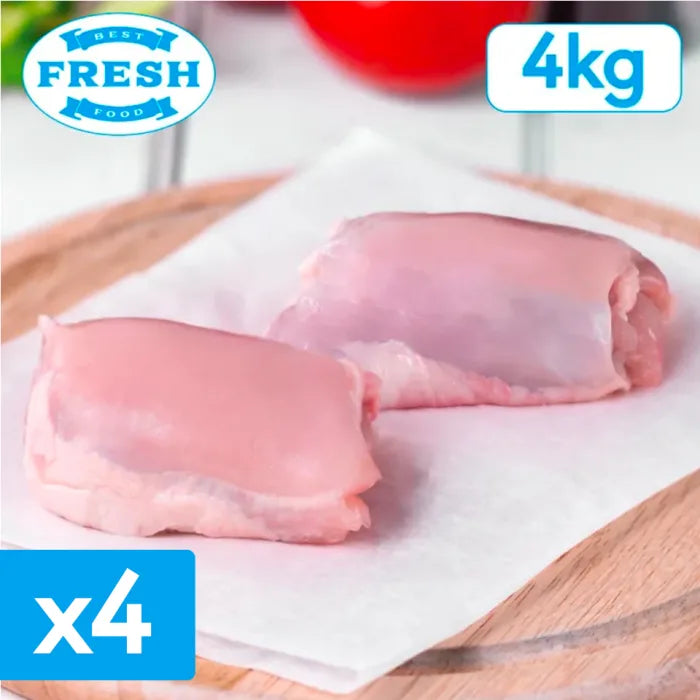MASFresh Halal Skinless Boneless Chicken Thigh Meat-4x1kg-Food