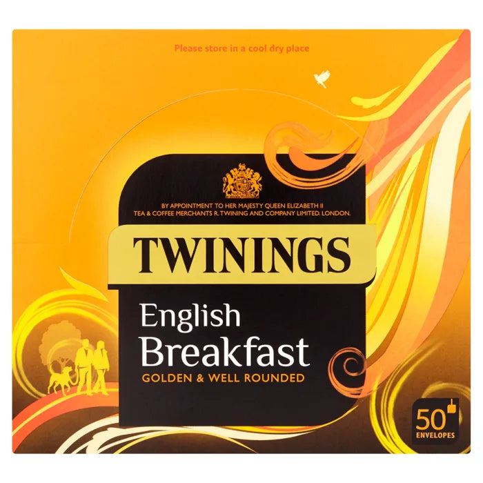 Twinings English Breakfast Enveloped Tea Bags 1pc x 50-Food