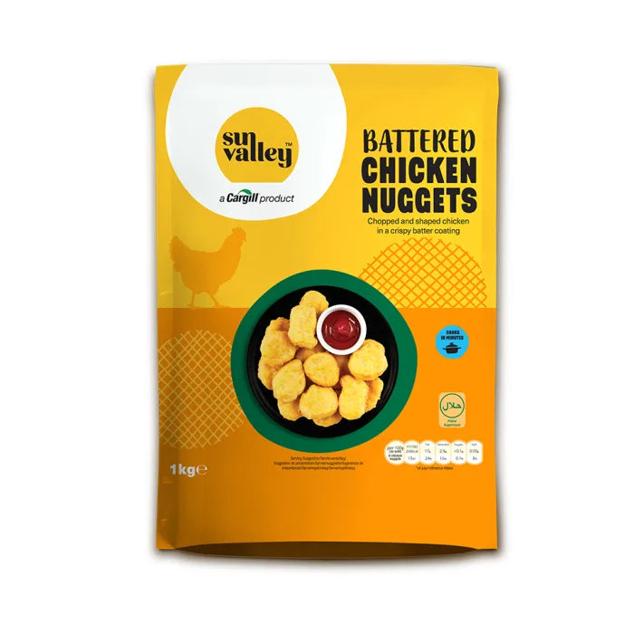 Sun Valley Halal Battered Chicken Nuggets-1x1kg-Food Frozen Chicken Asetena Pa 
