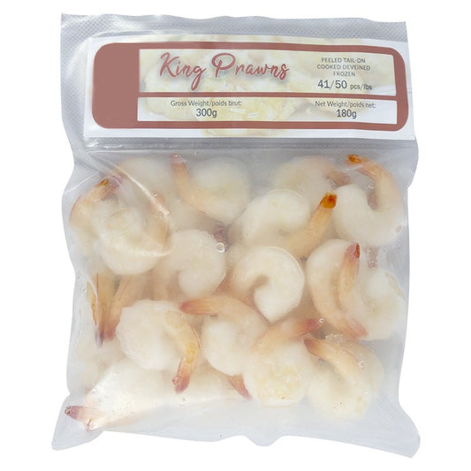 Frozen Cooked Peeled King Prawns 300g