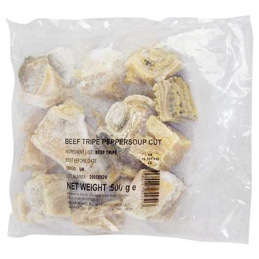 Frozen Beef Tripe Pepper soup Cut 500G (Packagel)