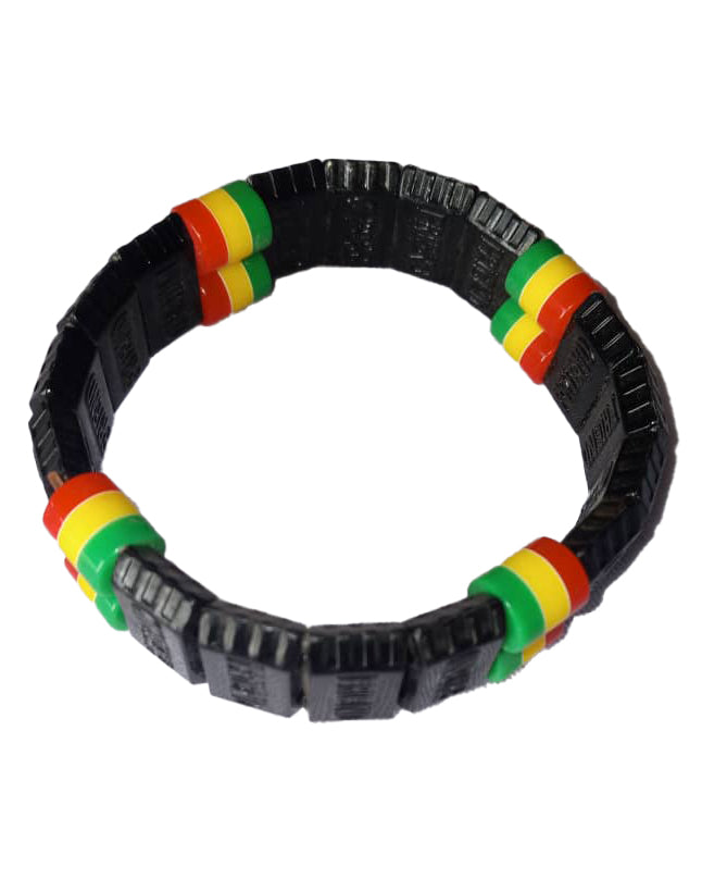 African Handmade Wooden Multicolored Bead Tribal Bracelets