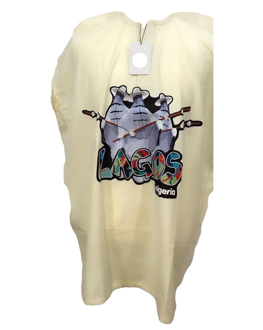 African Art Wear men Short Sleeve Top Lavender Lagos Nigeria Graphic Long male T-shirt