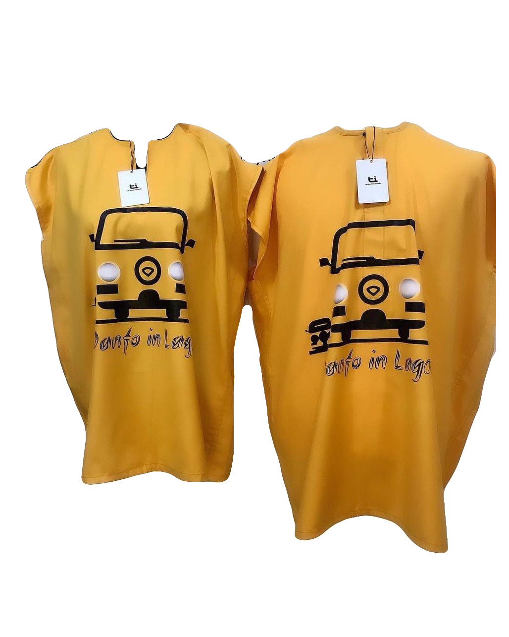 African Art Wear men Short Sleeve Top Apricot Car Graphic Long male T-shirt