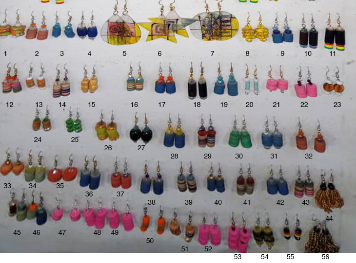 African Tribal Art Wear Women Fashion Jewelry Stylish Earrings Set