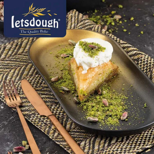 MASLetsdough Pistachio Baklava (20 Triangle Slices) 2.5Kg-Food