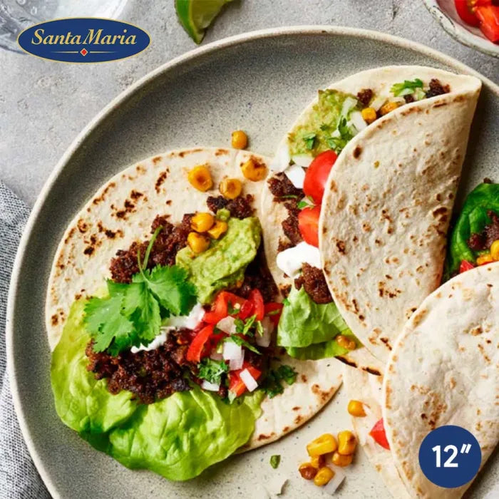 Santa Maria 12" Flour Tortilla Wraps 10pc x 10-Food