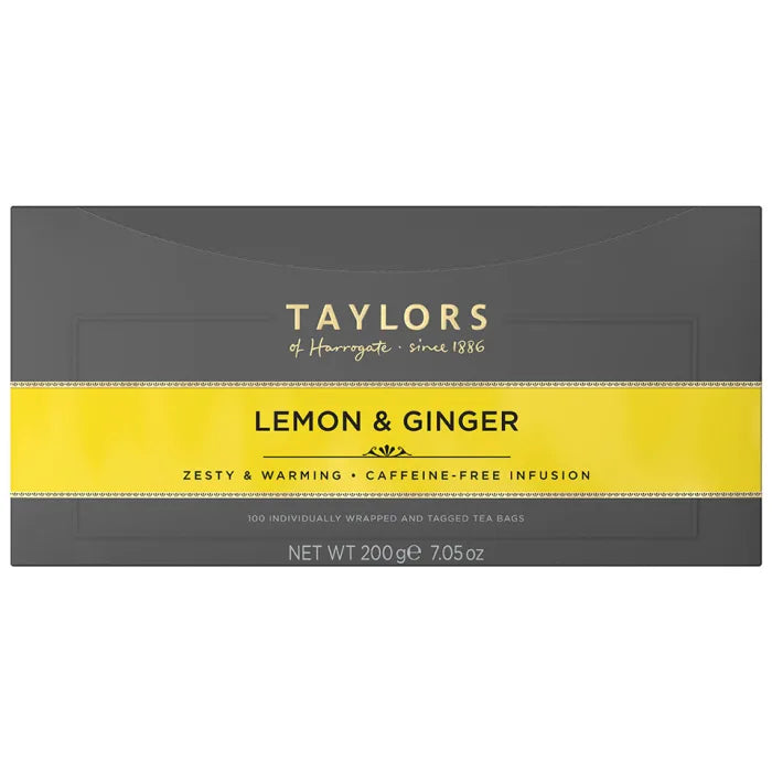 Taylors of Harrogate Lemon & Ginger Tagged Tea Bags 1pc x 100-Food