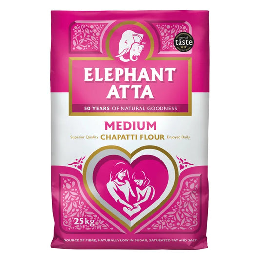 MASElephant Atta Medium Chapatti Flour  25kg-Food