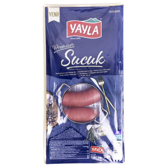Yayla Halal Kangal Sucuk-(Turkish Sausage)-Extra Quality-1x1kg-Food