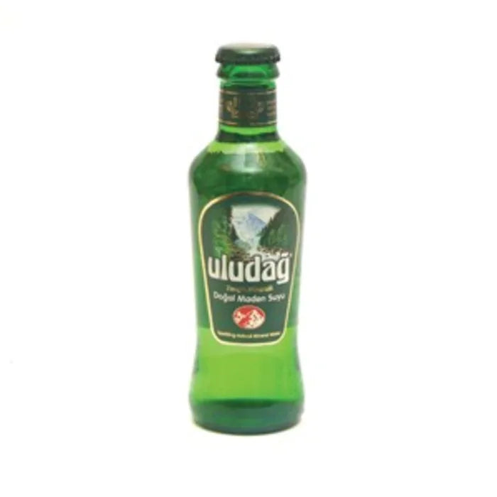 Uludag Sparkling Natural Mineral Water (Glass Bottle) 24 x 200ml-Food Sparkling Water Asetena Pa 