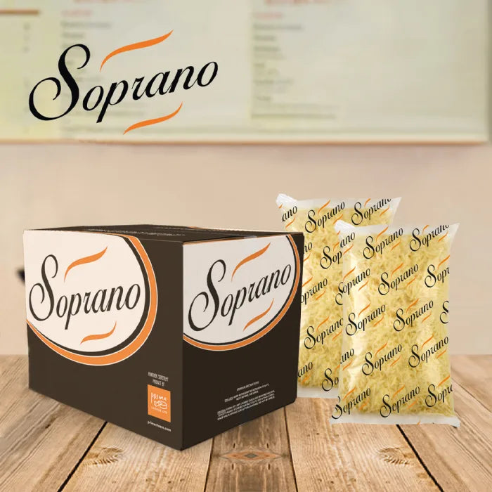 Soprano Grated 8020 with Cheddar 6 x 1.8kg-Food