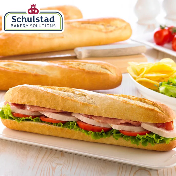 Schulstad Fully Baked Demi Baguette (28cm) 30 x 135g-Food