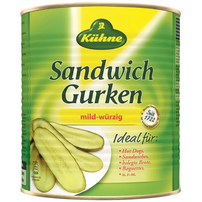 MASKuhne Gherkin Sandwich Slices-1x2.9kg-Food