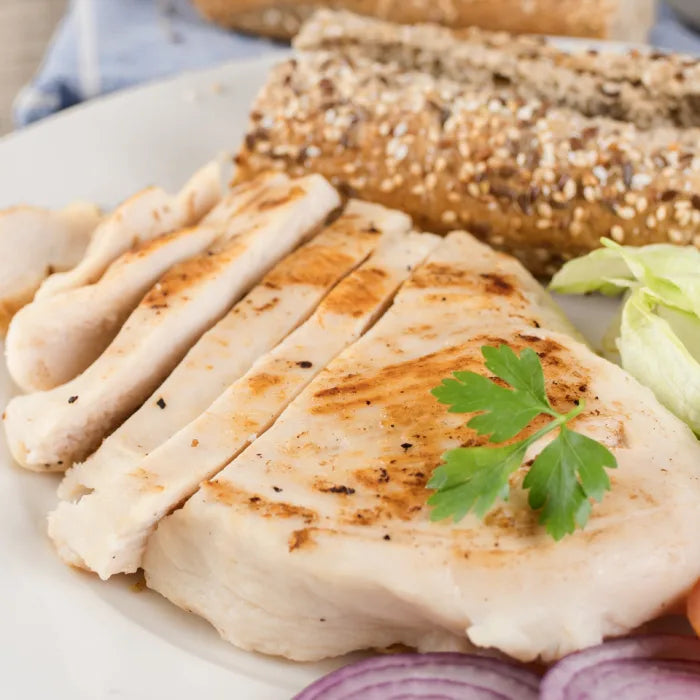Universal IQF Halal Steam Cooked Chicken Fillets (140g+)-4x2.5kg-Food