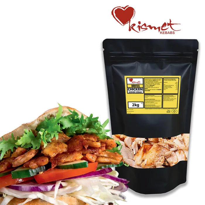 MASKismet Halal Cooked & Cut Chicken Doner Kebab (Bag) 1 x 2kg-Food