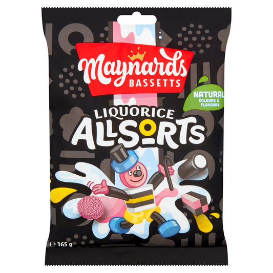 MASMaynards Bassetts Liquorice Allsorts Sweets Bag 165g-Food