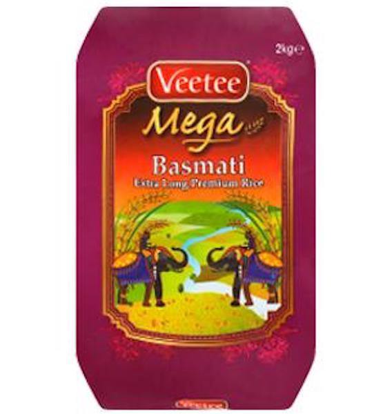 Veetee Mega Long Basmati Rice 2kg Box of 6-Fd