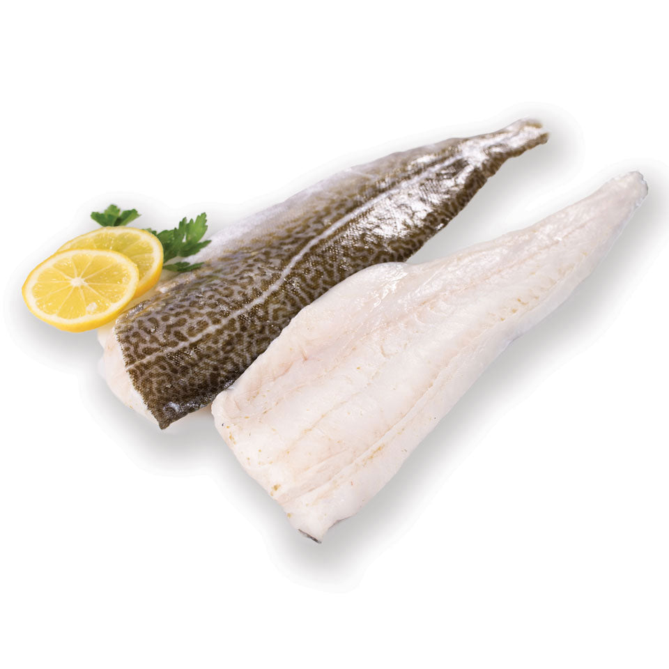 MASMSC Atlantic IQF Skin-on Boneless Cod Fillets (7-8oz) 1x18-Food