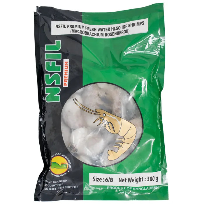 NSFIL Premium EZP, IQF HLSO King Prawns (6/8, 300g net)- 1 x 500g Sales Asetena Pa 