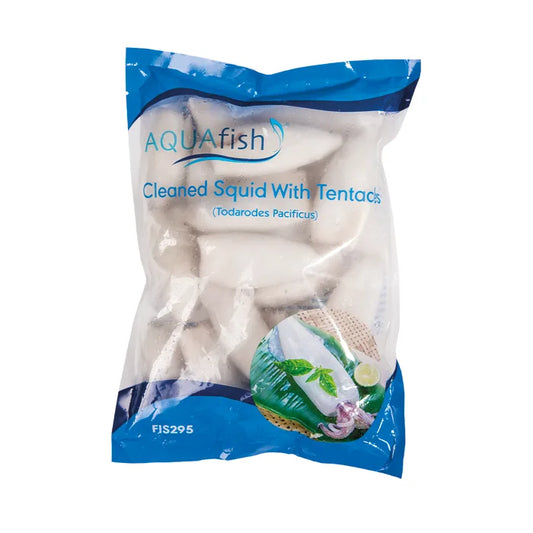 Aquafish Cleaned Squid with Tentacles (10/20) -1kg Raw Prawns Asetena Pa 
