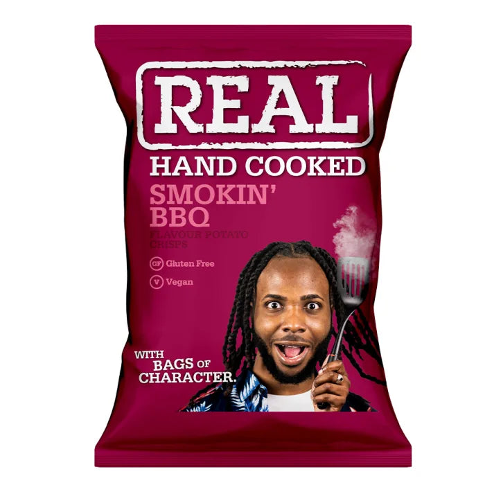 SKReal Hand cooked Crisps Smokin BBQ 35g – Asetena Pa