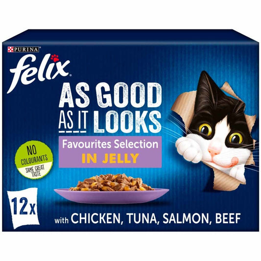 MASFelix As Good As It Looks Mixed Selection in Jelly 12 x 100g (1.2kg)-Food