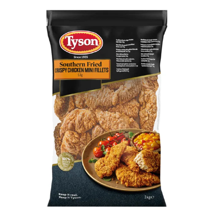 Tyson Halal Crispy Southern Fried Chicken Strips-1x1kg-Food