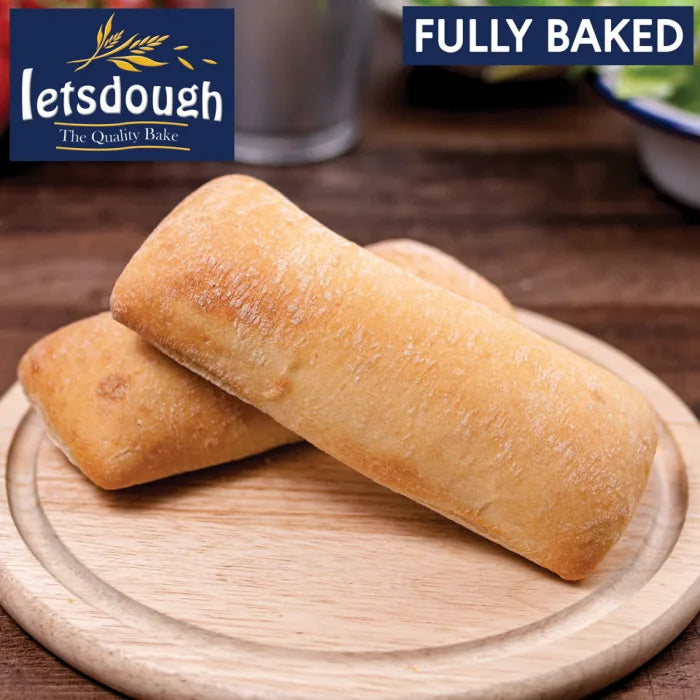 MASLetsdough Fully Baked Large Ciabatta (24cm)- 30 x 160g-Food
