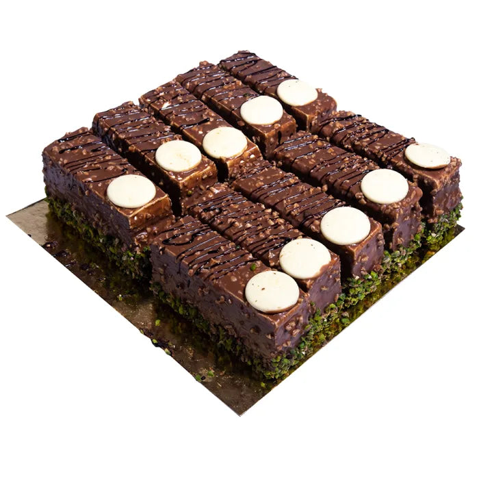 MASLetscake Hazelnut & Pistachio Chocolate Slices 10pc x 185g-Food