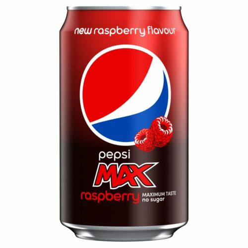Pepsi Max Raspberry No Sugar Cola Can 330ml-Food