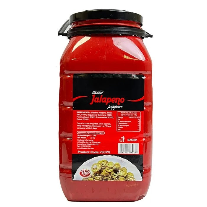 Sliced Jalapeno Peppers 1x3kg-Food