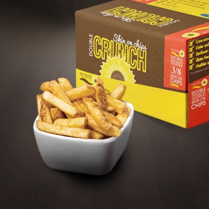 Super Crisp Double Crunch 3/8 Skin On Chips 4x2.27kg-Food