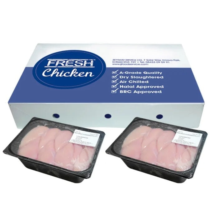 Fresh Halal Chicken Breast Fillets-(250g+)-2x5kg