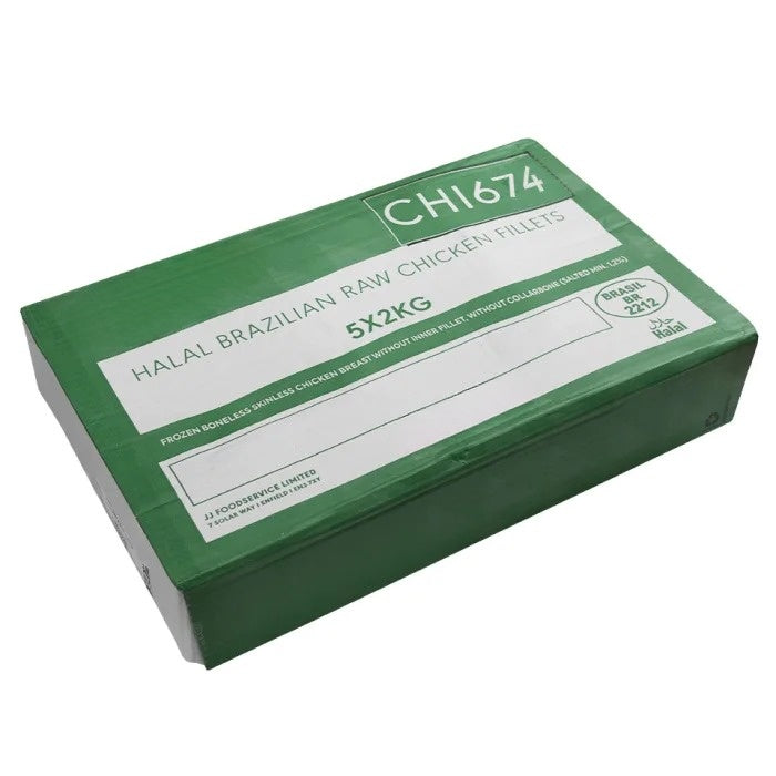 MASHalal Brazilian Raw Chicken Fillets (110-130g)-4x2.5kg-Food